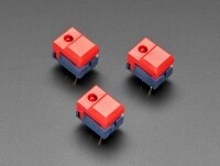 [로봇사이언스몰][Adafruit][에이다프루트] Step Switch with LED - Three Pack of Red Plastic with Red LED - PB86-A1 ID:5499