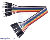 [로봇사이언스몰][Pololu][폴로루] Ribbon Cable Premium Jumper Wires 10-Color M-F 6inch (15 cm) #4564