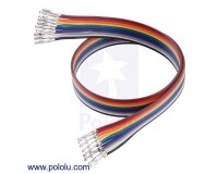 [로봇사이언스몰][Pololu][폴로루] Ribbon Cable with Pre-Crimped Terminals 10-Color F-F 12inch (30 cm) #4578