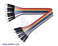 [로봇사이언스몰][Pololu][폴로루] Ribbon Cable Premium Jumper Wires 10-Color M-M 6inch (15 cm) #4565