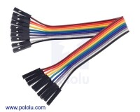 [로봇사이언스몰][Pololu][폴로루] Ribbon Cable Premium Jumper Wires 10-Color F-F 6inch (15 cm) #4563