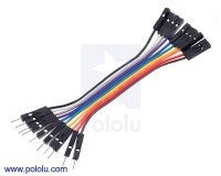 [로봇사이언스몰][Pololu][폴로루] Ribbon Cable Premium Jumper Wires 10-Color M-F 3inch (7.5 cm) #4561